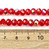 Electroplate Transparent Glass Beads Strands EGLA-A046-01B-08-4