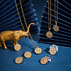 12Pcs 304 Stainless Steel Pendants STAS-UN0032-34-3