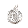 Brass Micro Pave Cubic Zirconia Pendants KK-G544-31P-1