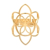 Hollow Flower 304 Stainless Steel Adjustable Rings for Women RJEW-N048-06G-2