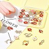 30Pcs 12 Styles Zinc Alloy Enamel Connector Charms FIND-FS0004-42-10