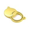 Real 18K Gold Plated Brass Micro Pave Cubic Zirconia Pendants KK-R159-42G-2