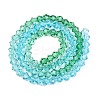 Gradient Color Baking Paint Glass Bead Strands DGLA-A039-T2mm-A018-2
