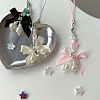 20Pcs 5 Colors Polyester and Resin Pearl Bowknot Ornament Accessories DIY-SP0004-76-6