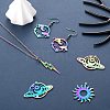 8Pcs 4 Style Ion Plating(IP) 201 Stainless Steel Pendants STAS-LS0001-66MC-6
