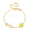 Sports Brass Micro Pave Cubic Zirconia Infinity Link Bracelets LS-BJEW-D386-01A-G-2
