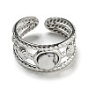 304 Stainless Steel Open Cuff Rings RJEW-C079-14P-01-2