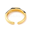 Brass Micro Pave Clear Cubic Zirconia Open Cuff Rings RJEW-U009-18G-4