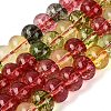 Crackle Transparent Glass Beads Strands GLAA-N074-02B-11-1