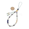 Natural Lapis Lazuli & Carnelian & Peacock Green Agate Mobile Straps HJEW-JM03425-3