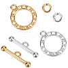 10Pcs 2 Styles Brass Toggle Clasps KK-BBC0023-30-7