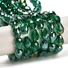 Electroplate Glass Beads Strands EGLA-D015-15x10mm-26-4