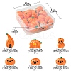 12Pcs 6 Styles Autumn Opaque Resin Pumpkin Cabochons RESI-YW0001-36-3