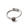 Adjustable 304 Stainless Steel Cuff Ring Components STAS-D372-08P-01-2