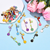 28Pcs 6 Style Alloy Enamel Smiling Face Pendant Decorations HJEW-YW00173-4