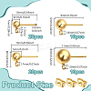 60Pcs 4 Styles 304 Stainless Steel Stud Earring Findings STAS-NB0001-99-2