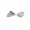 Brass Micro Pave Cubic Zirconia Charms KK-S364-254-2
