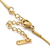 Ion Plating(IP) 304 Stainless Steel Heart Pendant Necklace with Round Snake Chains for Women NJEW-G085-13G-3