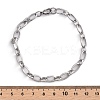 Tarnish Resistant Fashionable 304 Stainless Steel Engraved Vine Mother-son Chain Bracelets STAS-A028-B101P-5
