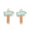 Beach Theme Alloy Enamel Pendants ENAM-T022-33J-1
