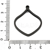 Ion Plating(IP) 304 Stainless Steel Open Back Bezel Pendants STAS-K208-18B-3