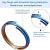 15Pcs 3 Styles Rainbow Color Titanium Alloy Split Rings FIND-OC0001-94-4