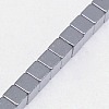 Electroplate Non-magnetic Synthetic Hematite Beads Strands G-J170A-3x3mm-01-3