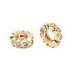 Brass Micro Pave Cubic Zirconia Beads KK-A259-04G-2