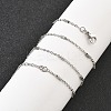 Brass Cable Chain Necklaces for Women NJEW-D302-19P-1