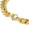PVD Vacuum Plating 201 Stainless Steel Curb Chain Bracelet with 304 Stainless Steel Clasps for Men Women BJEW-M235-02C-G-3