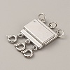 3-Strand 6-Hole Alloy Box Magnetic Clasps FIND-TAC0002-064P-1