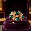 Zinc Alloy Resin Finger Rings for Women UQ0861-4-1