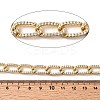 Brass Micro Pave Clear Cubic Zirconia Curb Chains KK-A266-26G-2