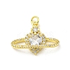 Brass Micro Pave Cubic Zirconia Pendants FIND-Z023-11G-1