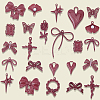 30Pcs 15 Styles Spray Painted Alloy Pendants FIND-SC0019-93-6