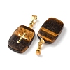 Natural Tiger Eye Pendants G-G461-06G-09-2