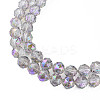 Electroplate Transparent Glass Beads Strands X-EGLA-N002-34B-C06-3