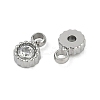 304 Stainless Steel Micro Pave Cubic Zirconia Pendants STAS-I325-024P-2