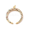 Rack Plating Brass Micro Pave Cubic Zirconia Pendants KK-F852-15G-1