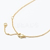 Brass Micro Pave Clear Cubic Zirconia Pendant Necklaces NJEW-J059-01C-4