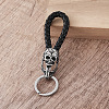 Viking Braided Skull PU Leather Keychains HZ0628-3