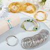 400Pcs 2 Colors Steel Memory Wire FIND-SP0002-07-4