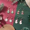 4 Pairs Alloy Enamel Dangle Earrings EJEW-JE06531-1