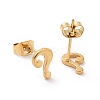 304 Stainless Steel Question Mark Stud Earrings for Women Men LS-EJEW-G318-06G-2