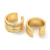 Brass Micro Pave Cubic Zirconia Cuff Earrings EJEW-C104-161G-2