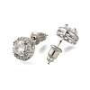 Rack Plating Brass Micro Pave Cubic Zirconia Earrings EJEW-I304-19P-3