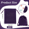 30Pcs Rectangle Velvet Drawstring Pouches TP-NB0001-61B-2