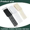 3Pcs 3 Colors Flat Floral Cotton Lace Ribbon OCOR-FG0002-01-2