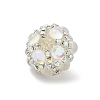 Sparkling Acrylic Encrusted Round Beads CLAY-NH0003-03S-02-2