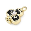 Rack Plating Alloy Enamel Pendants PALLOY-P309-05G-03-2